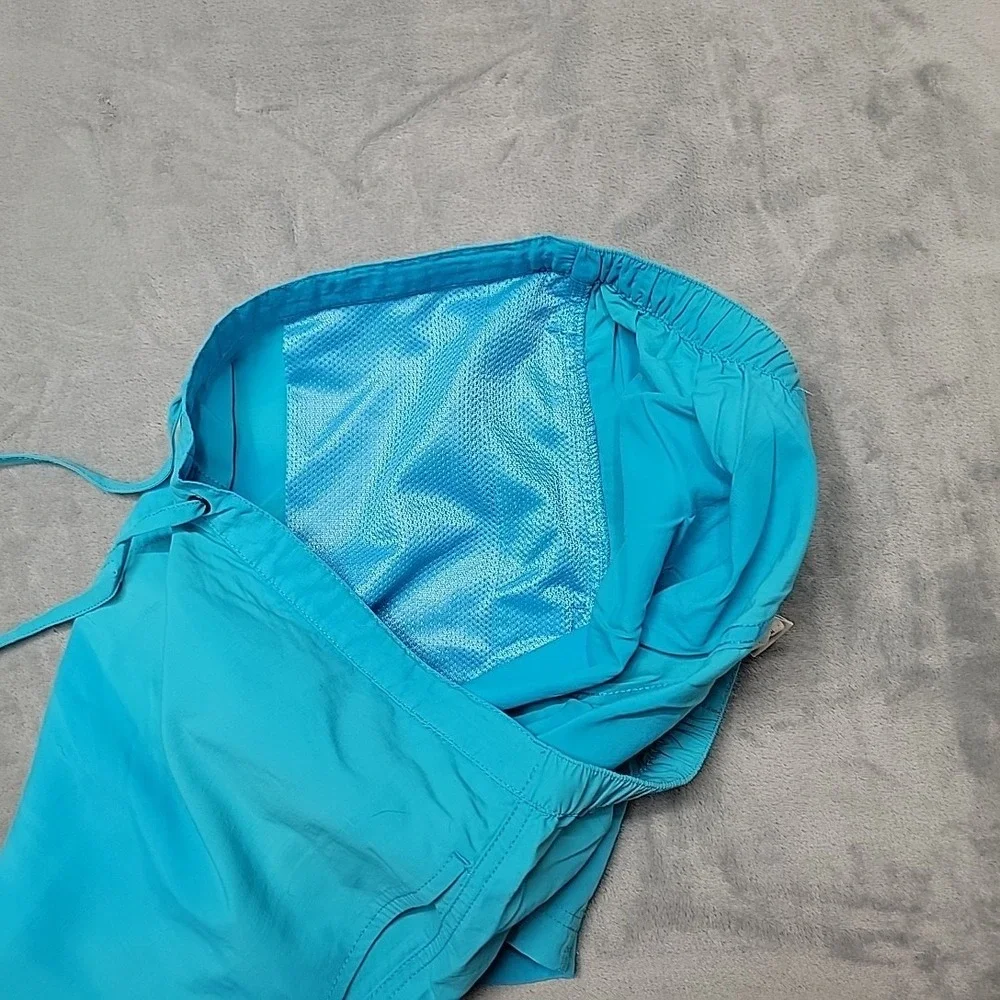 L.L. Bean Shorts Mens M Blue Supplex Nylon Board Swim Trunks Hiking Outdoor